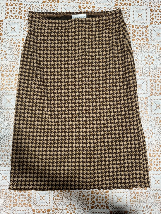 Henne Dresses & Skirts - Hennes Collection Houndstooth Midi Skirt Made in Italy Size S